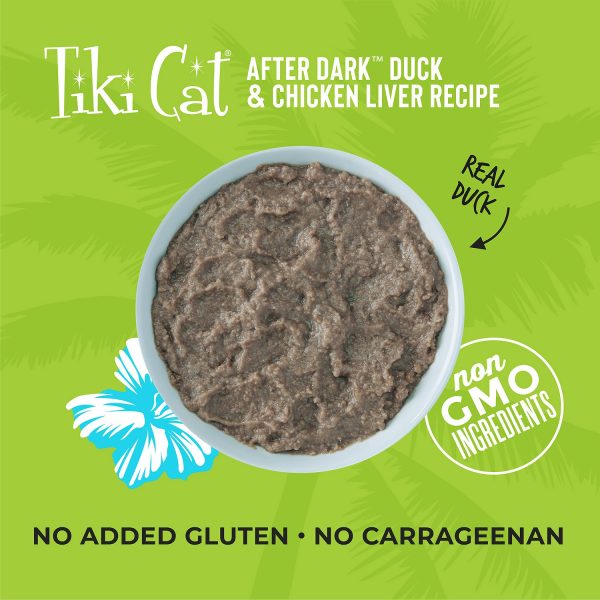 Tiki Cat After Dark Pate Duck & Chicken Liver Wet Cat Food, 85g - Image 2