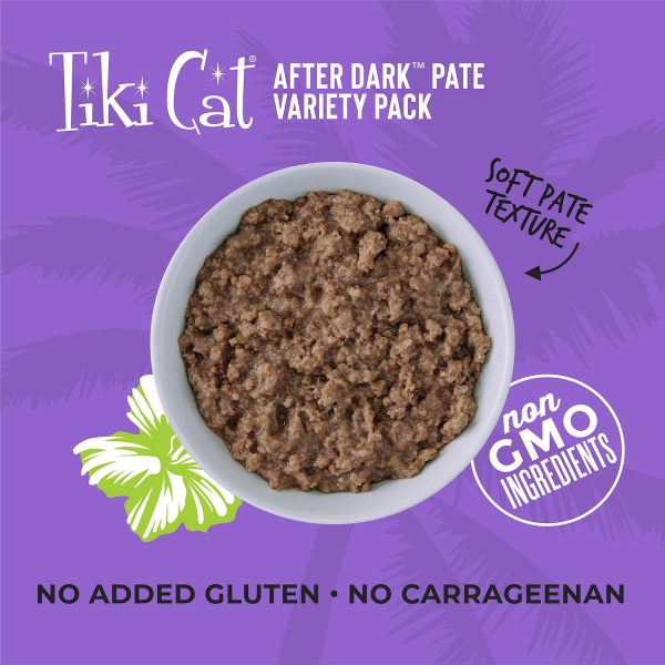 Tiki Cat After Dark Pate Variety Pack Wet Cat Food, 12 Cans - Image 2