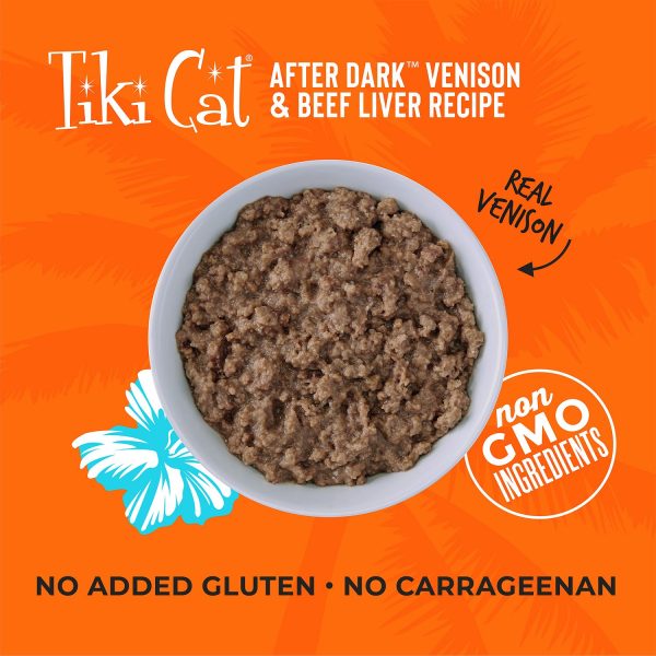 Tiki Cat After Dark Pate Venison & Beef Liver Wet Cat Food, 85g - Image 2
