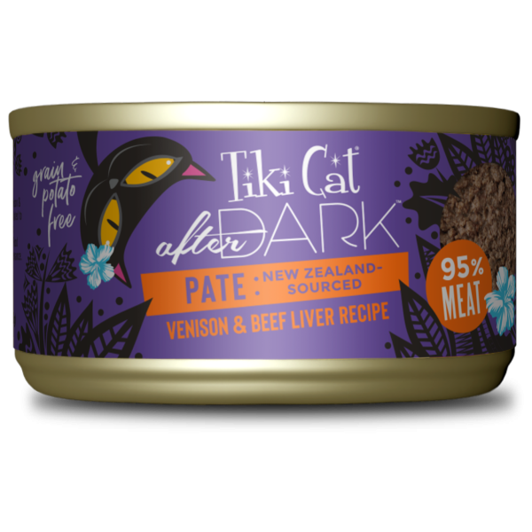 Tiki Cat After Dark Pate Venison & Beef Liver Wet Cat Food, 85g