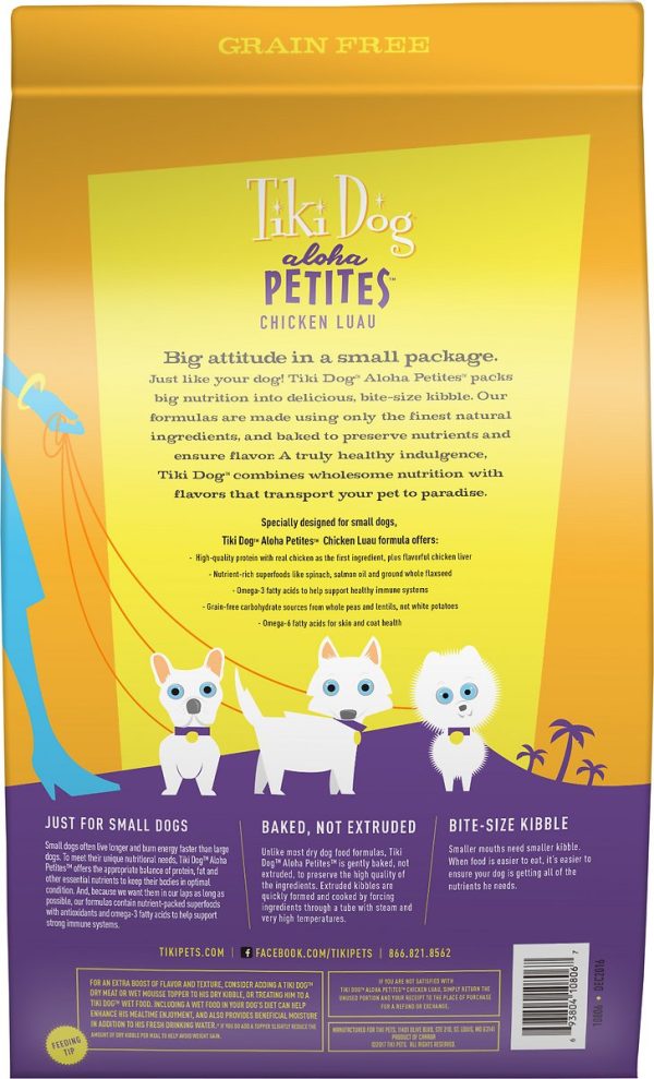 Tiki Dog Aloha Petites Chicken Luau Grain-Free BAKED Dry Dog Food - Image 6