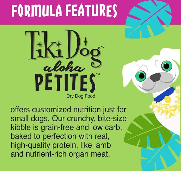 Tiki Dog Aloha Petites Lamb Luau Grain-Free BAKED Dry Dog Food, 4.53 kg - Image 2