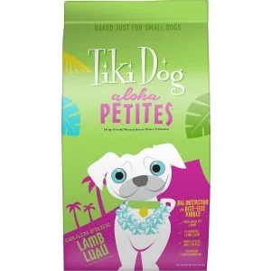 Tiki Dog Aloha Petites Lamb Luau Grain-Free BAKED Dry Dog Food, 4.53 kg