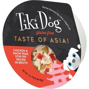Tiki Dog Taste of Asia Chicken & Snow Peas Stir Fry Wet Dog Food, 85g