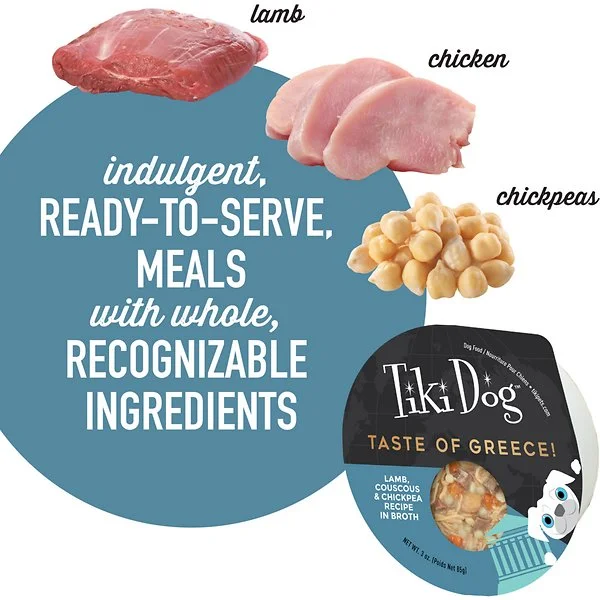 Tiki Dog Taste of Greece, Lamb, Couscous & Chickpea Recipe Wet Dog Food, 85g - Image 3