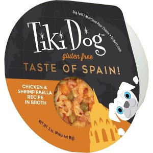 Tiki Dog Taste of Spain Chicken & Shrimp Paella Recipe Wet Dog Food, 85g