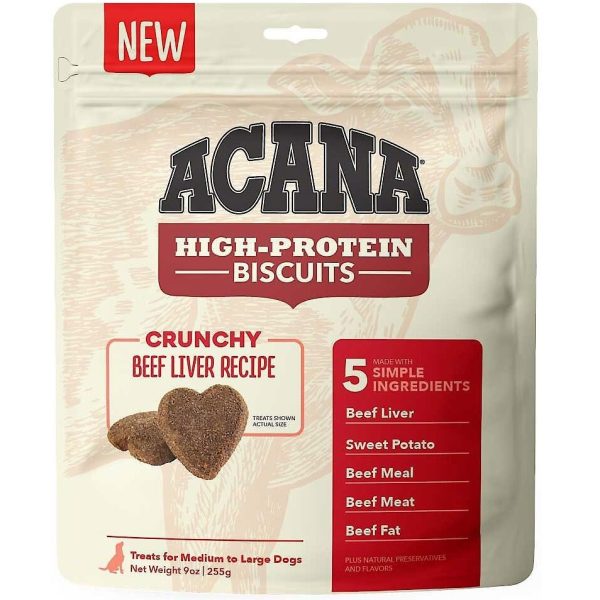 Acana Crunchy Beef Liver Recipe High-Protein Dog Treats, 100g