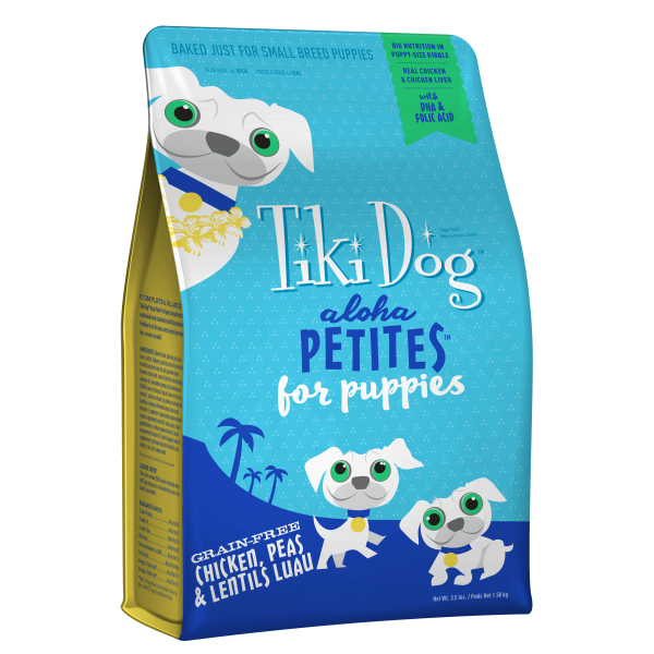 Tiki Dog Aloha Petites Puppy Chicken, Peas & Lentils Luau BAKED Dry Puppy Food, 1.58kg - Image 2