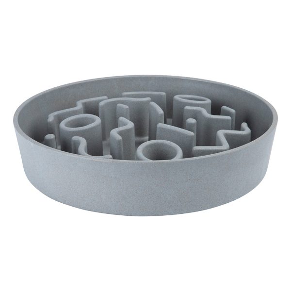 District 70 BAMBOO Slow Feeder Pet Bowl, Ice Blue