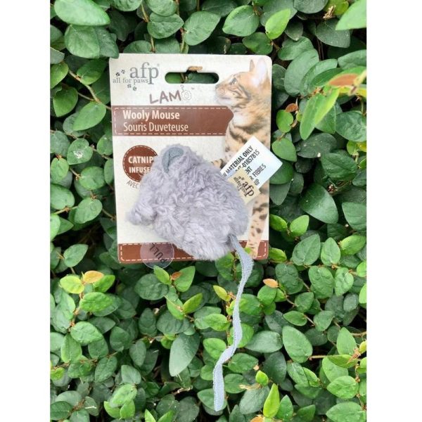 AFP Wooly Mouse Cat Toy, Grey