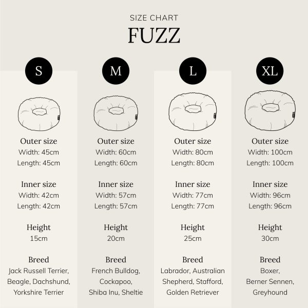 District 70 FUZZ Fluffy Donut Bed, Sand - Image 5