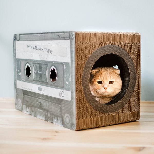 District 70 MIXTAPE, Retro Cardboard Cat Scratcher - Image 2