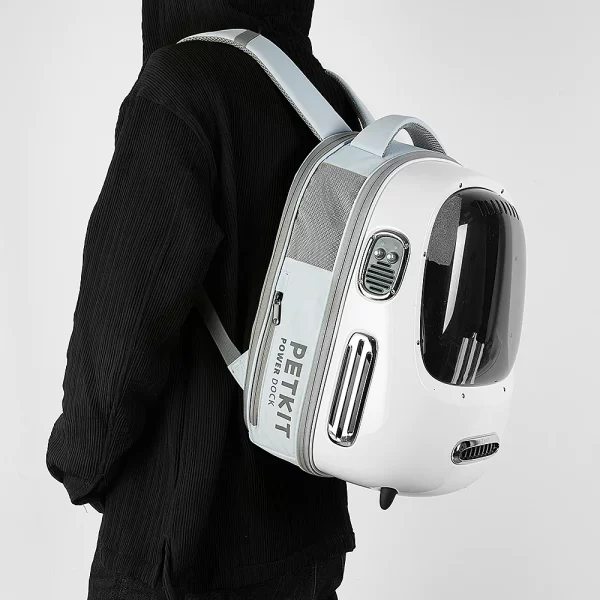 PetKit Retro Smart Pet Backpack 2, Cream - Image 6