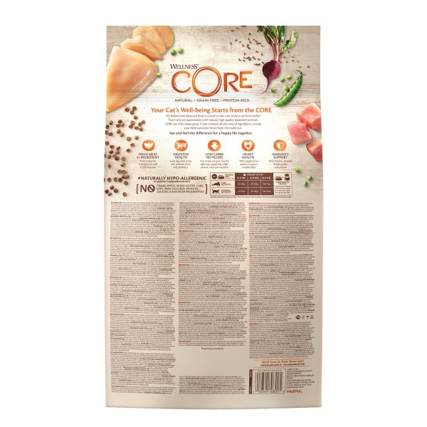 Wellness CORE Grain Free Original Turkey and Chicken Recipe Dry Cat Food, 1.75 kg - Image 2