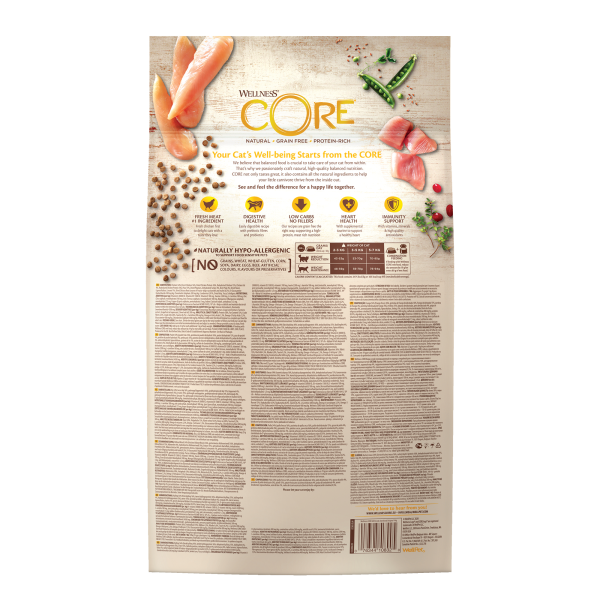 Wellness CORE Sterilised Original Chicken with Turkey Dry Cat Food, 1.75 KG - Image 2