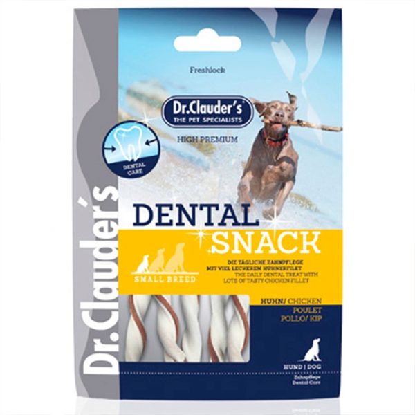 Dr.Clauder's Small Breed Chicken Dental Dog Snack, 80g