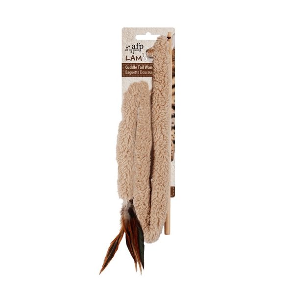 AFP Cuddle Tail Wand Cat Toy - Brown
