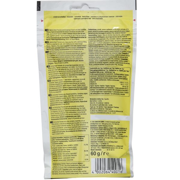 GimCat Nutri Pockets With Cheese Cat Treats, 60g - Image 2