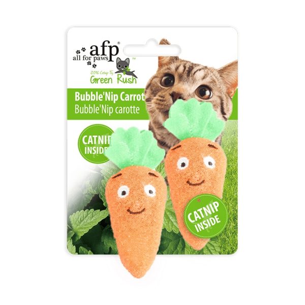 AFP Green Rush Bubble’Nip Carrot Cat Toy