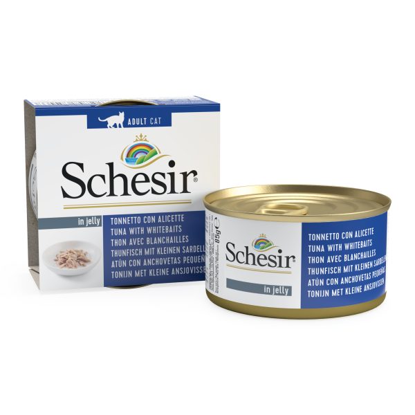 Schesir Tuna with Whitebait Wet Cat Food, 85g - Image 4