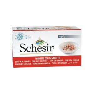 Schesir Multipack Tuna With Shrimps Wet Cat Food, 50g (Pack of 6)