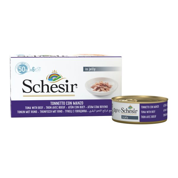 Schesir Multipack Tuna with Beef Wet Cat Food, 50g (Pack of 6) - Image 3