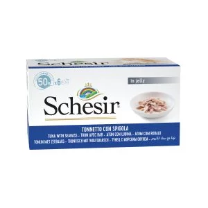 Schesir Multipack Tuna with Seabass Wet Cat Food, 50g (Pack of 6)