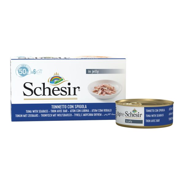 Schesir Multipack Tuna with Seabass Wet Cat Food, 50g (Pack of 6) - Image 3