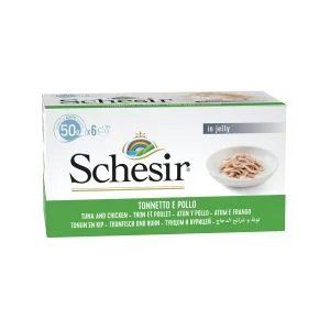 Schesir Multipack Tuna with Chicken Wet Cat Food, 50g (Pack of 6)