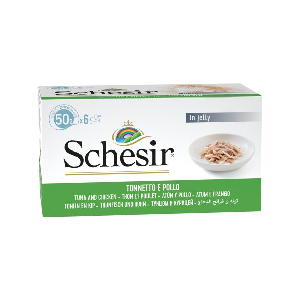 Schesir Multipack Tuna with Chicken Wet Cat Food, 50g (Pack of 6)