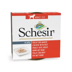 Schesir Chicken with Beef Wet Dog Food, 150g