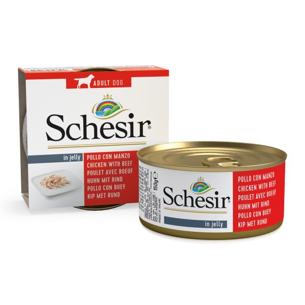 Schesir Chicken with Beef Wet Dog Food, 150g - Image 4