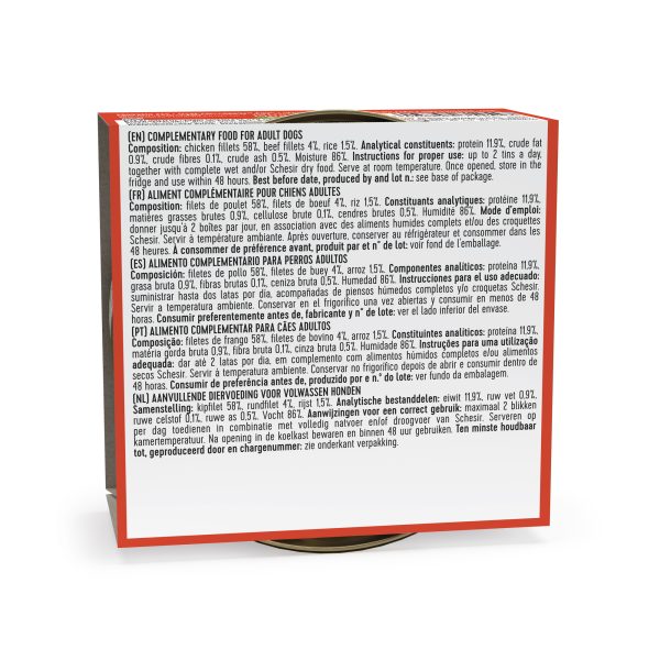 Schesir Chicken with Beef Wet Dog Food, 150g - Image 5