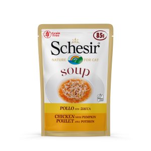 Schesir Soup Chicken with Pumpkin Wet Cat Food, 85g