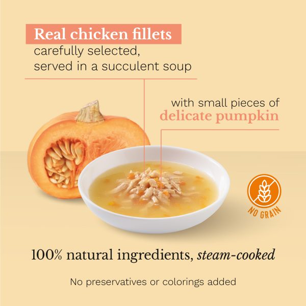 Schesir Soup Chicken with Pumpkin Wet Cat Food, 85g - Image 2