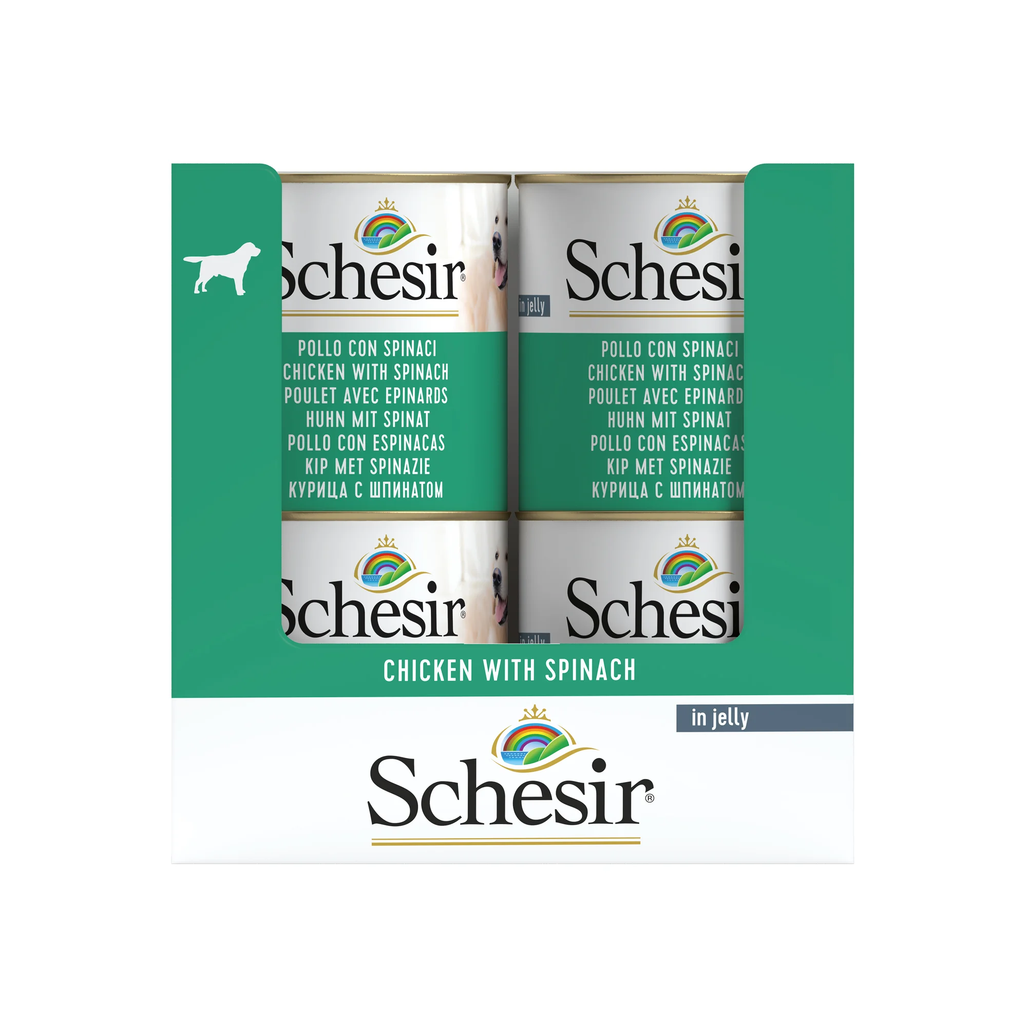 Schesir Chicken with Spinach Wet Dog Food, 285g - Image 3
