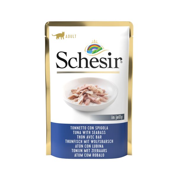 Schesir Tuna with Seabass Pouch Wet Cat Food, 85g
