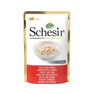 Schesir Chicken with Seabass Pouch Wet Cat Food, 85g