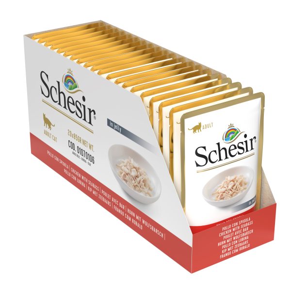 Schesir Chicken with Seabass Pouch Wet Cat Food, 85g - Image 6