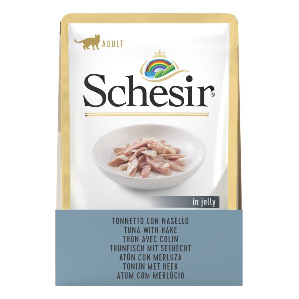 Schesir Tuna with Hake Pouch Wet Cat Food, 85g - Image 3