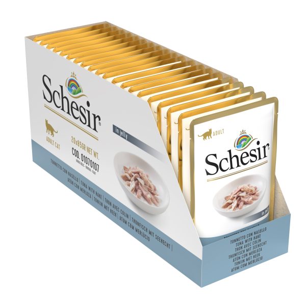Schesir Tuna with Hake Pouch Wet Cat Food, 85g - Image 5