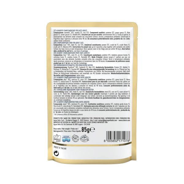 Schesir Tuna with Hake Pouch Wet Cat Food, 85g - Image 4