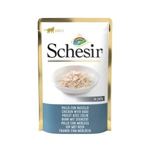 Schesir Chicken with Hake Pouch Wet Cat Food, 85g