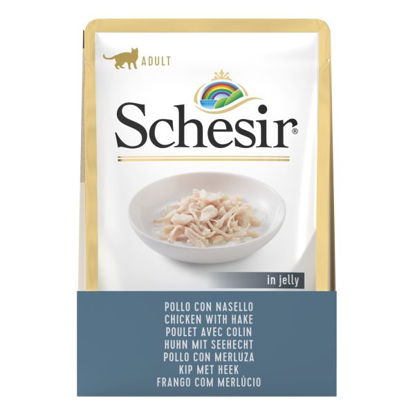 Schesir Chicken with Hake Pouch Wet Cat Food, 85g - Image 3