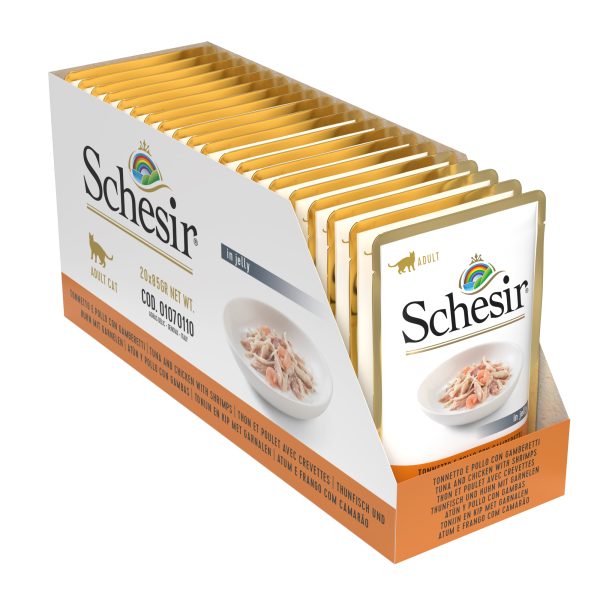 Schesir Tuna and Chicken with Shrimp Pouch Wet Cat Food, 85g - Image 6