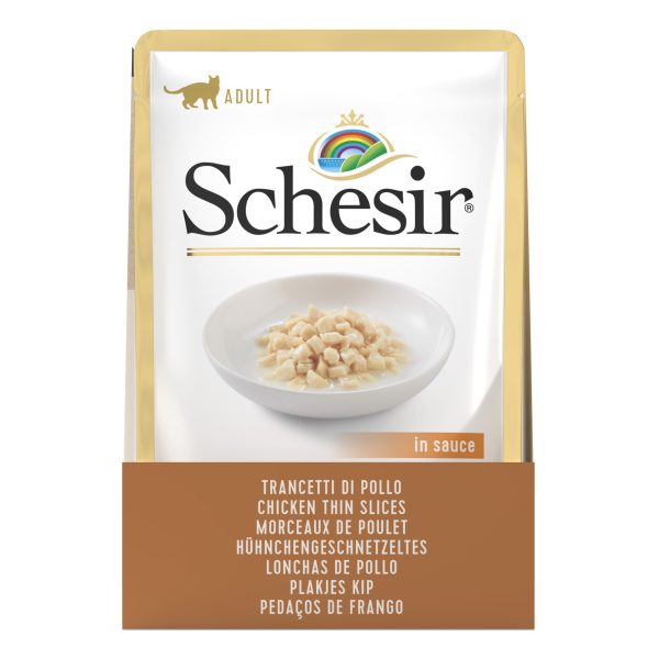 Schesir Chicken Thin Slices in Gravy Pouch Wet Cat Food, 85g - Image 3