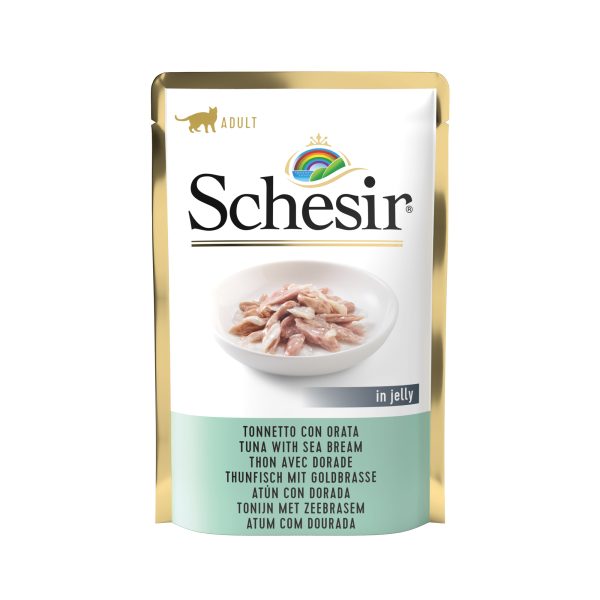Schesir Tuna with Seabream Pouch Wet Cat Food, 85g