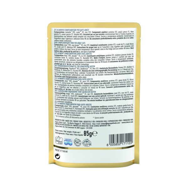 Schesir Tuna with Seabream Pouch Wet Cat Food, 85g - Image 4