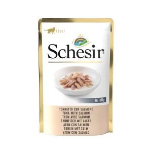 Schesir Tuna with Salmon Pouch Wet Cat Food, 85g