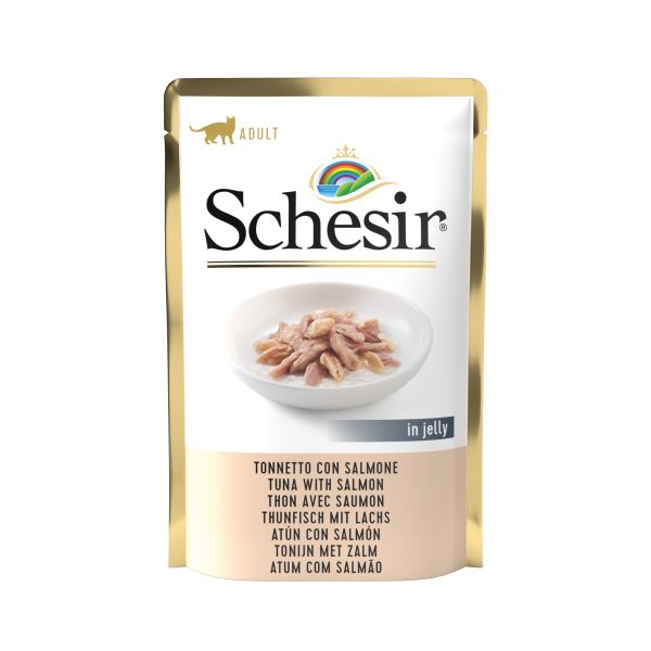 Schesir Tuna with Salmon Pouch Wet Cat Food, 85g